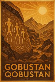 Gobustan Petroglyphs Art Print - Azerbeidzjan Rotstekeningen & Landschap van Travel Shop