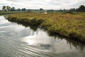 Landschap langs rivier de Linge van Martijn van Huffelen