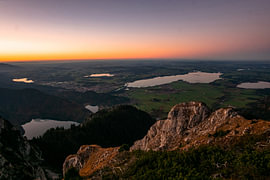 L'heure bleue au-dessus de l'Ostallgäu sur Leo Schindzielorz