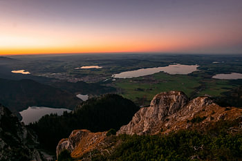 Blaue Stunde über dem Ostallgäu