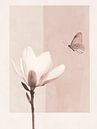 Japandi, Spring Magnolia and Butterfly by Caroline Guerain thumbnail