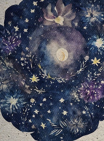 Boho Moon with garland | The Bohemian Vintage Collection by MadameRuiz