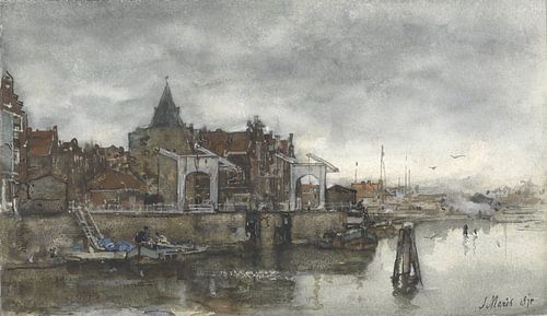 De Buitenkant met de Schreierstoren te Amsterdam, Jacob Maris
