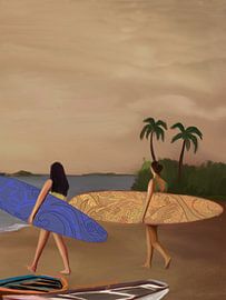 Promenade au bord de l'eau au coucher du soleil sur Osheensgallery
