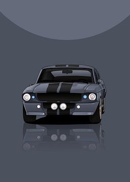Art 1967 FORD MUSTANG FASTBACK by D.Crativeart