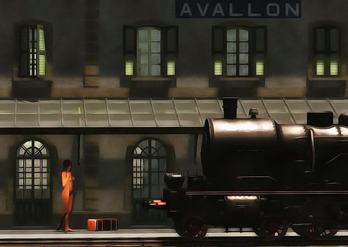 Retro – Klassiek  De trein in de ochtend