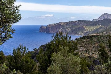 Kustlandschap in het noorden van het Balearen-eiland Mallorca van Reiner Conrad