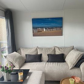 Klantfoto: Strandhuisjes van Martine Moens, als ArtFrame