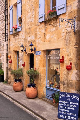 Cosy french street in village