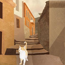 die Treppe hinunter | citycats 1 von Hans Hogenboom