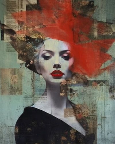 Pop art portrait with a touch of vintage