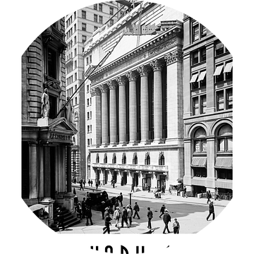 New York 1900: Beurs, Wall Street van Christian Müringer