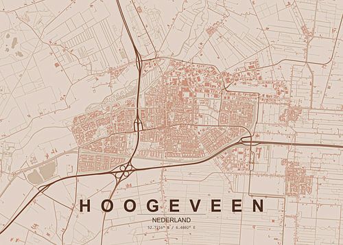 Stadtplan von Hoogeveen