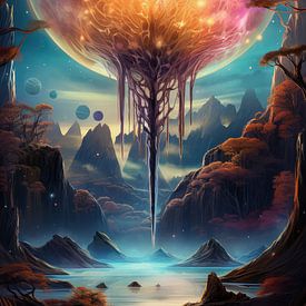 Digital created bizarre surreal planet by Art Bizarre