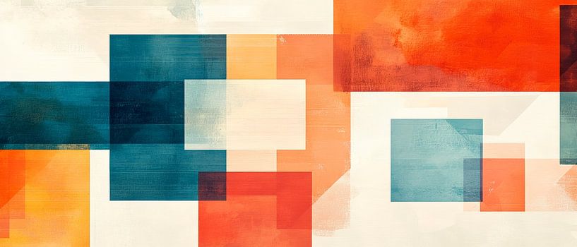 Abstract coloured geometric shapes by Poster Art Shop