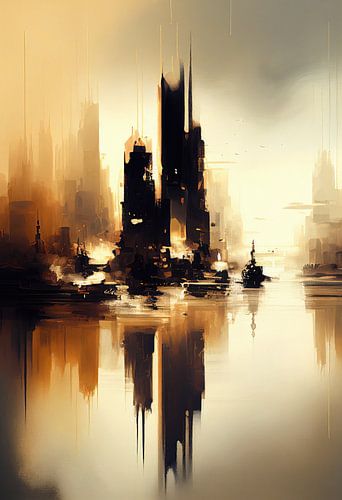 Abstract stadsgezicht