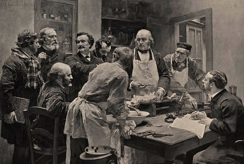 Claude Bernard und seine Schüler - Léon Augustin Lhermitte von Accessible Art