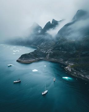 Mystiek Groenland van fernlichtsicht