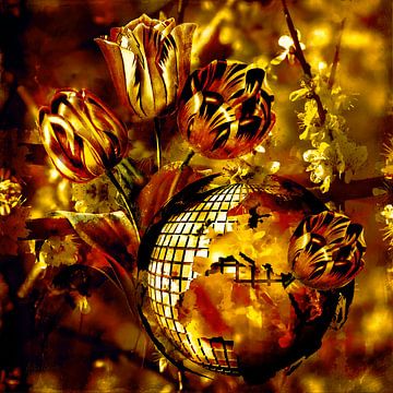 Blumen blühen auf der Erde von Helga Blanke