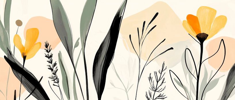 Blumenmuster طبیعت von Poster Art Shop