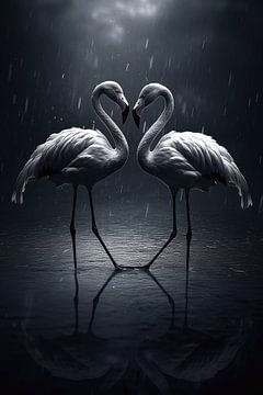 Mirror Image in the Rain by De Muurdecoratie