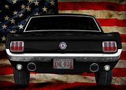 Ford Mustang in black with US-flag von aRi F. Huber Miniaturansicht