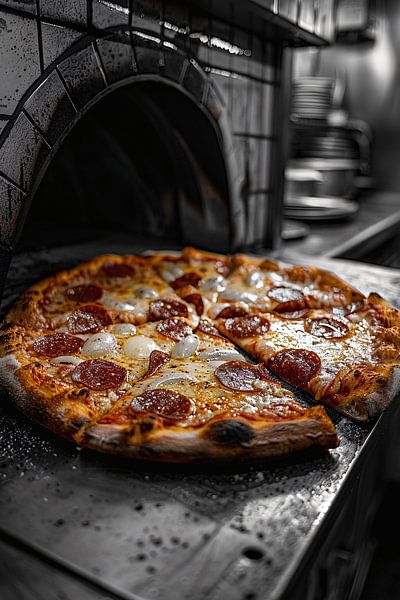Pizza in a brick oven by Art & Soul Creations