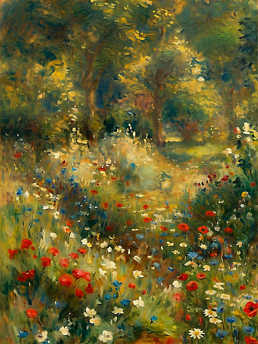 Renoir - Jardin au printemps - juillet
