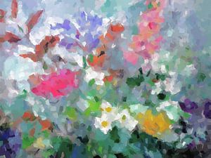 Fleurs dans le champ sur Paul Nieuwendijk