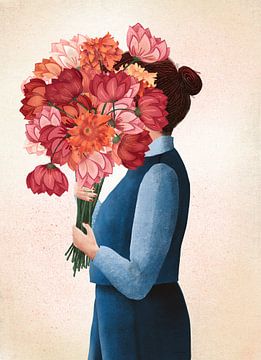 Bouquet de fleurs sur Anna van Balen