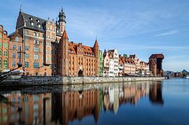 Le vieux port de Gdańsk et la porte de la Grue, Pologne