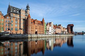 Le vieux port de Gdańsk et la porte de la Grue, Pologne