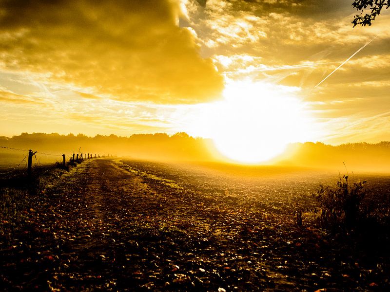 Zonsopkomst op het Boerenland van Danny de Jong