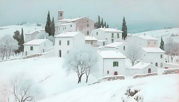 Winter landscape Tuscany by Jan Bechtum