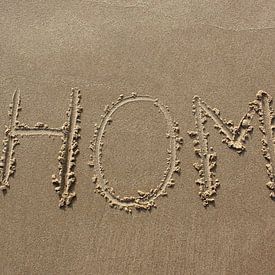 Home written in sand by MSP Canvas