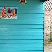 Klantfoto: Chillen op het strand van Happy Paintings / Renata Rolefes, op canvas