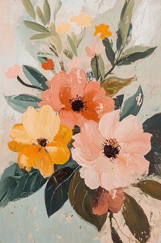 Zachte bloemen in impressionistische stijl