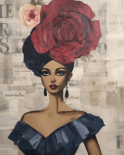 Gemischte Medien, digitales Kunstporträt