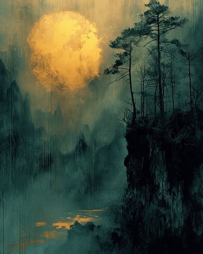 Magnifique paysage en vert et or