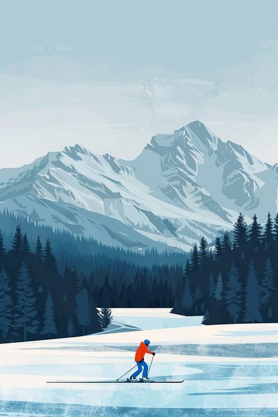 Skiër van Poster Art Shop