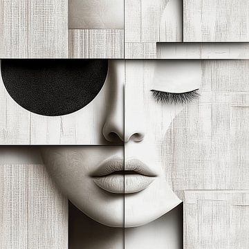 Gezicht in Abstractie van Bianca ter Riet