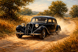 Un voyage à travers l'histoire – Citroën Traction Avant – 1934 sur Johannas Art Creations