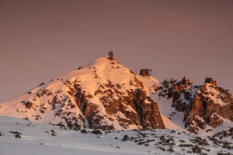 Eggishorn alpenglow in the morning Valais by Martin Steiner