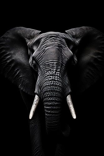 Tier Portrait in Schwarz-Weiß minimalistische art fotografie