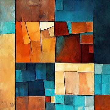Natural harmony in aqua, blue and brown by Color Square