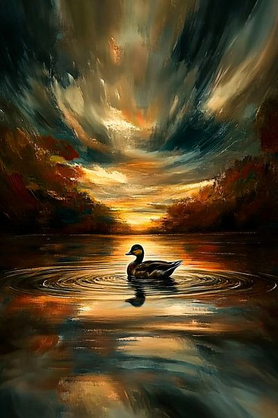 Duck at sunset by Imperial Art House
