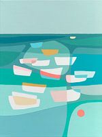 At sea