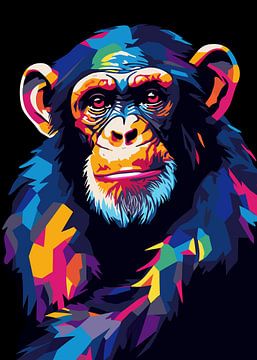 Wilde Natuur Dieren WPAP Kleurstijl van Qreative