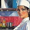 Vrouw Keuken | Chef Vrouw van OMG Art