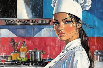 Femme Cuisine | Chef Femme sur OMG Art